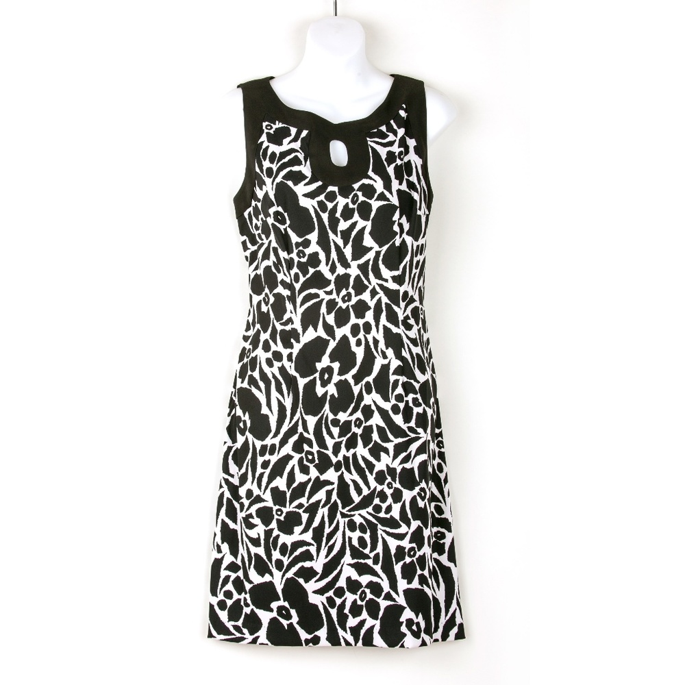 Connected Apparel Black & White Dress Size 12